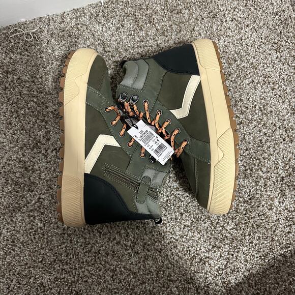 NEXT Kids' Khaki Green Lace-Up High Top Boots Size 3 - Picture 7 of 10